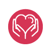 Icon of hands with heart